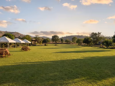Private event lawn with hill views at The Glen Woods Resort